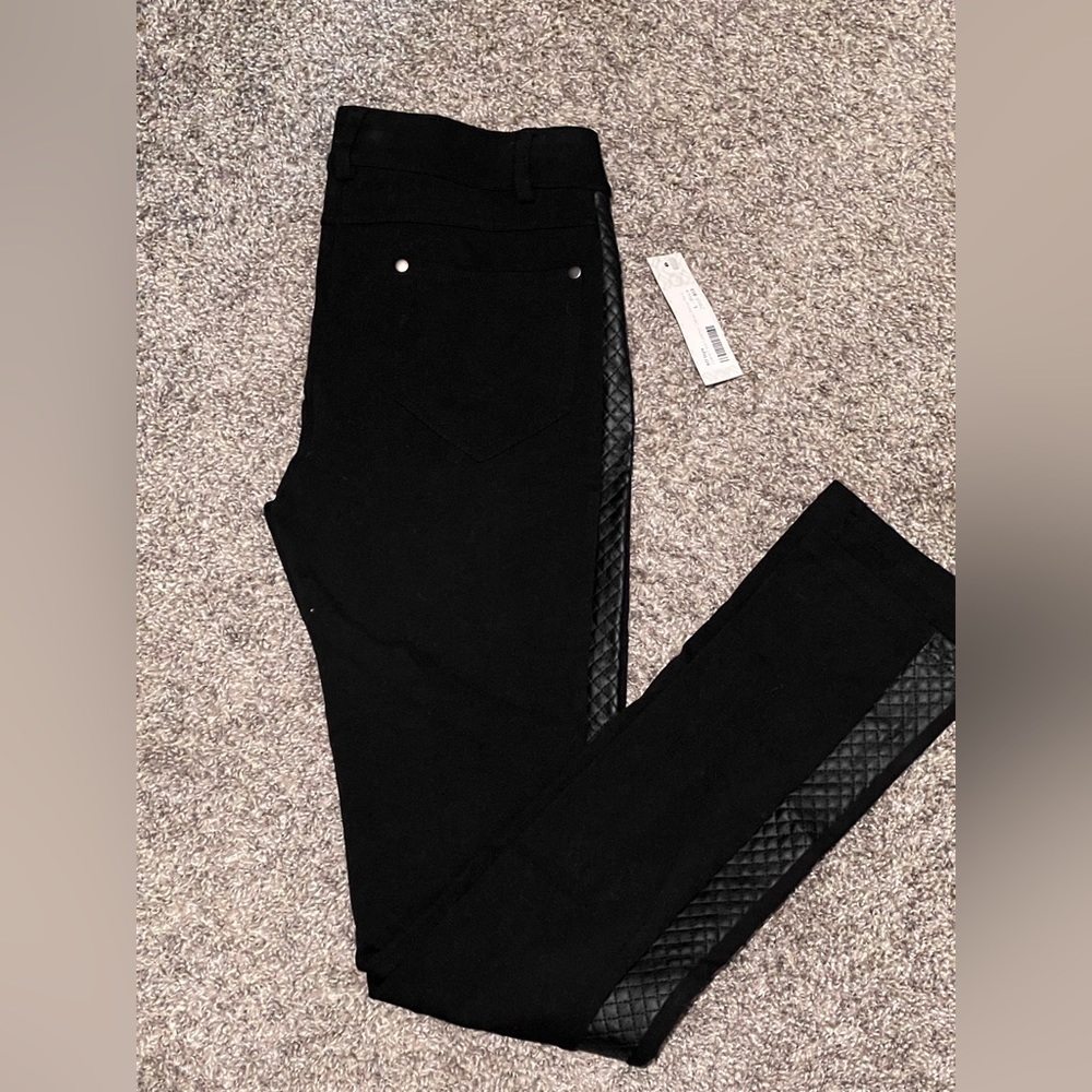 Giana Faux Leather Detail Ponte Pant